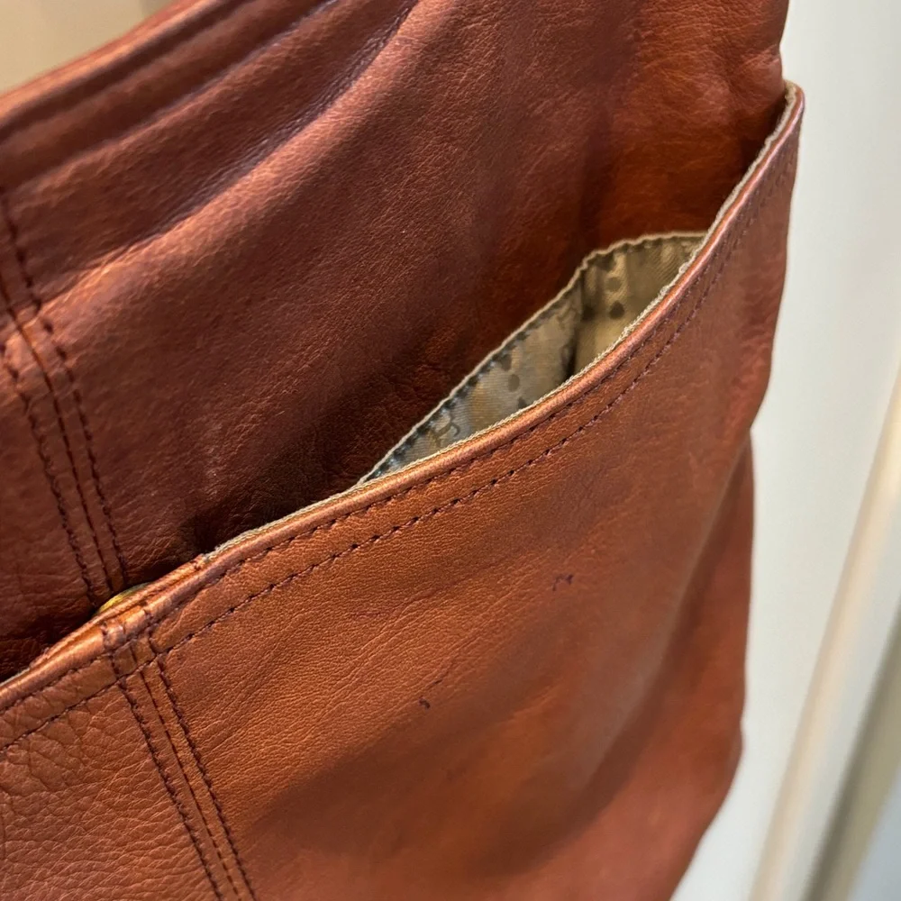 Margot Leather Crossbody in Cognac. Super Soft!